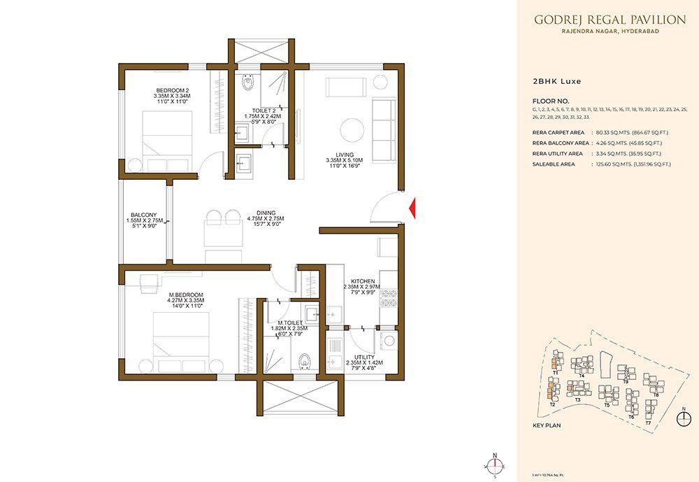 Godrej Regal Pavilion 2 BHK Floorplan