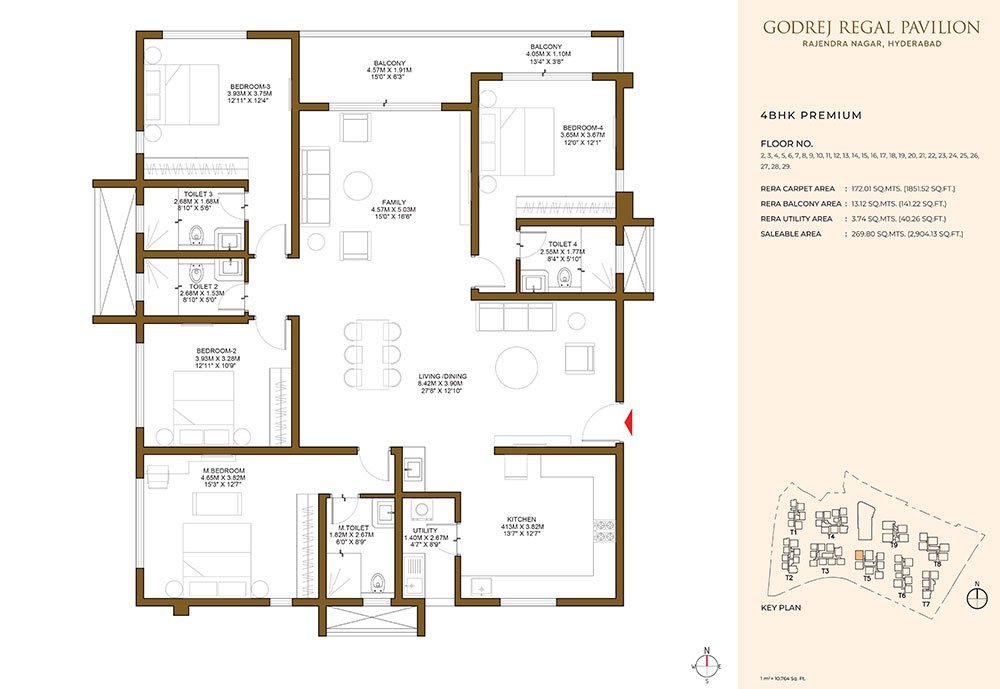 Godrej Regal Pavilion 3 BHK Floorplan