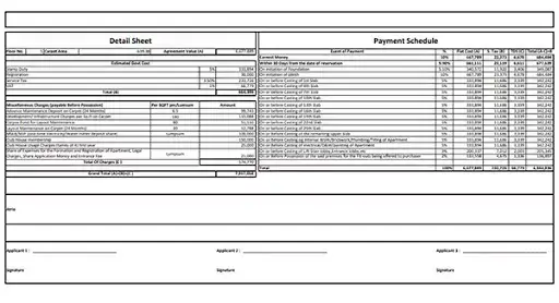 Godrej Regal Pavilion Costing Plan